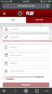 12play register account