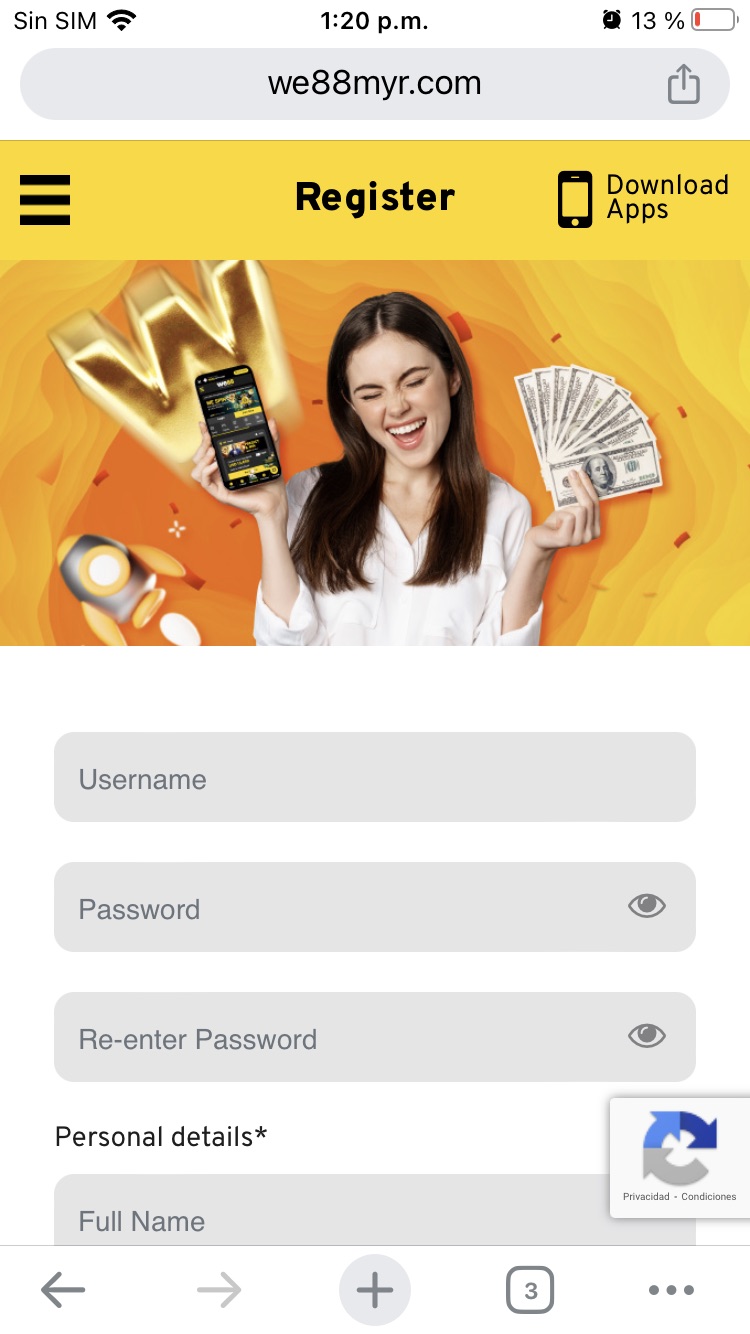 we88 register free credit