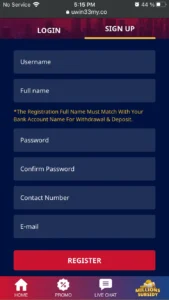 Uwin33 register